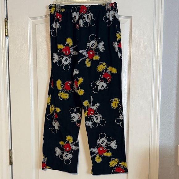 Disney Black Pajama Pants with Mickey Mouse Print - Picture 7 of 8